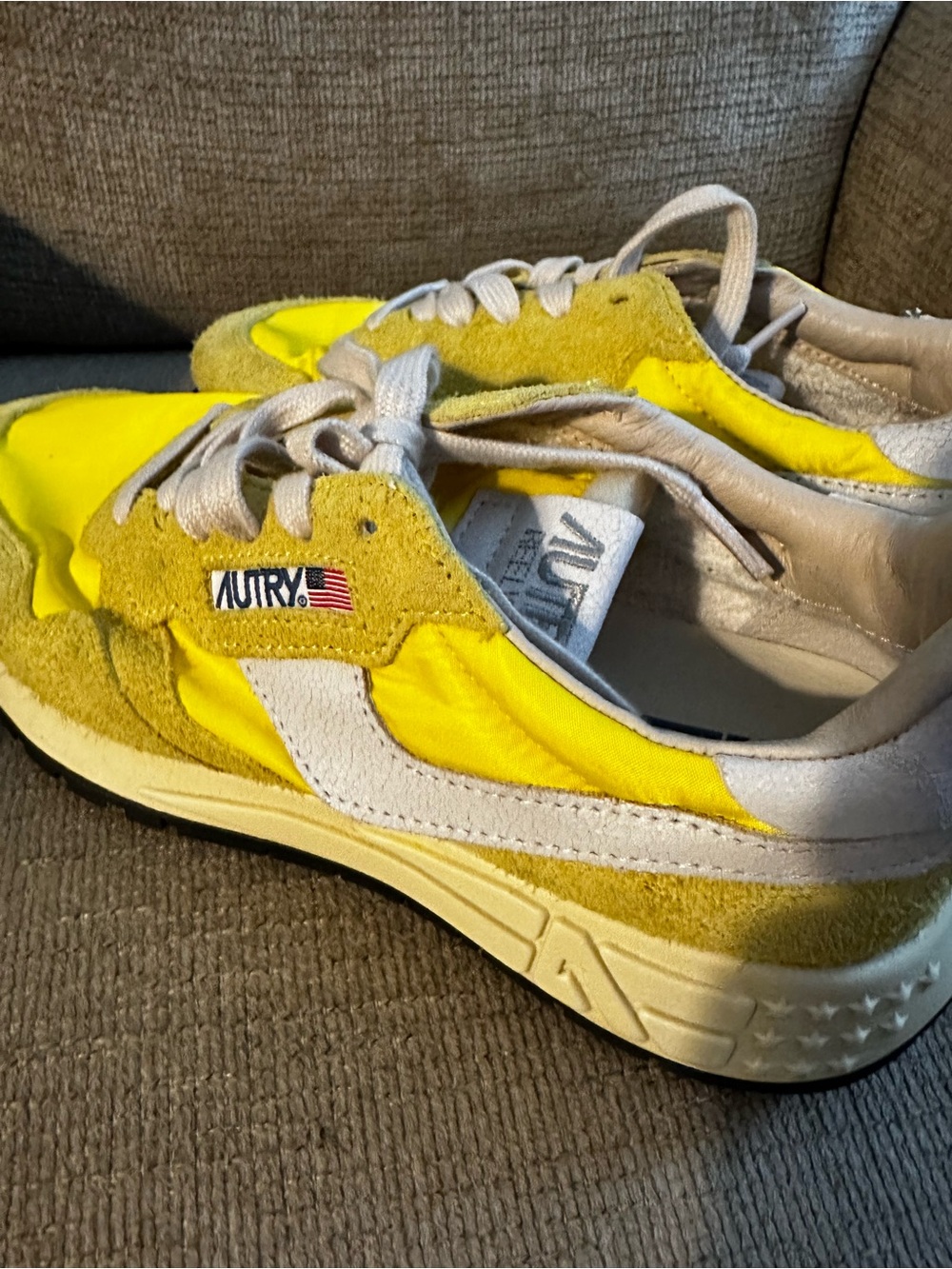 Autry Yellow Retro Sneakers